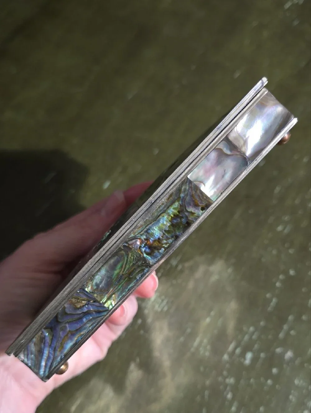 Vintage Abalone Shell Jewelry Holder